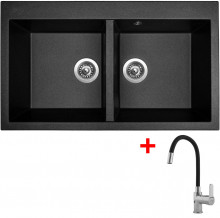 Sinks AMANDA 860 DUO Metalblack + F...